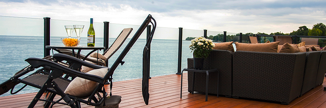 Handsome Glass Railing Systems For Decks Indoor Outdoor