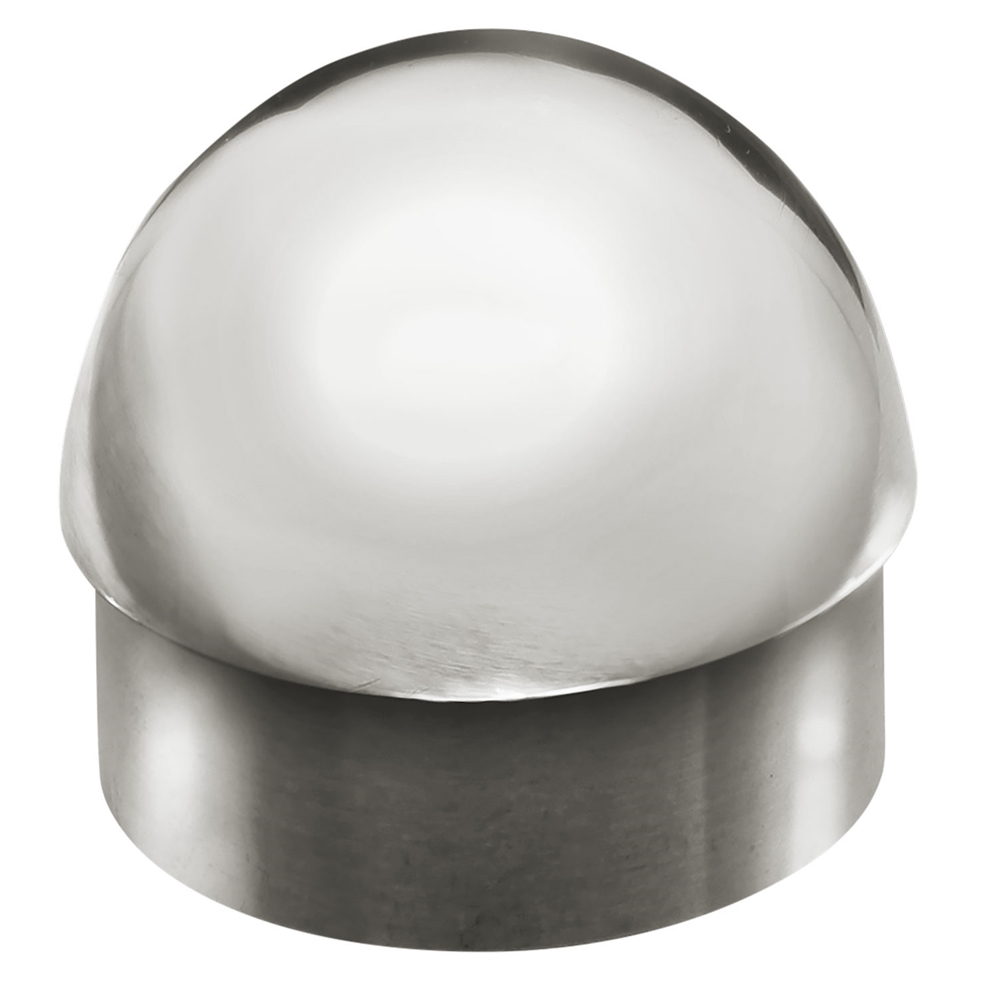 Bar Foot Rail Tubing Endcap 2" OD Domed End Cap Brushed Stainless Steel 