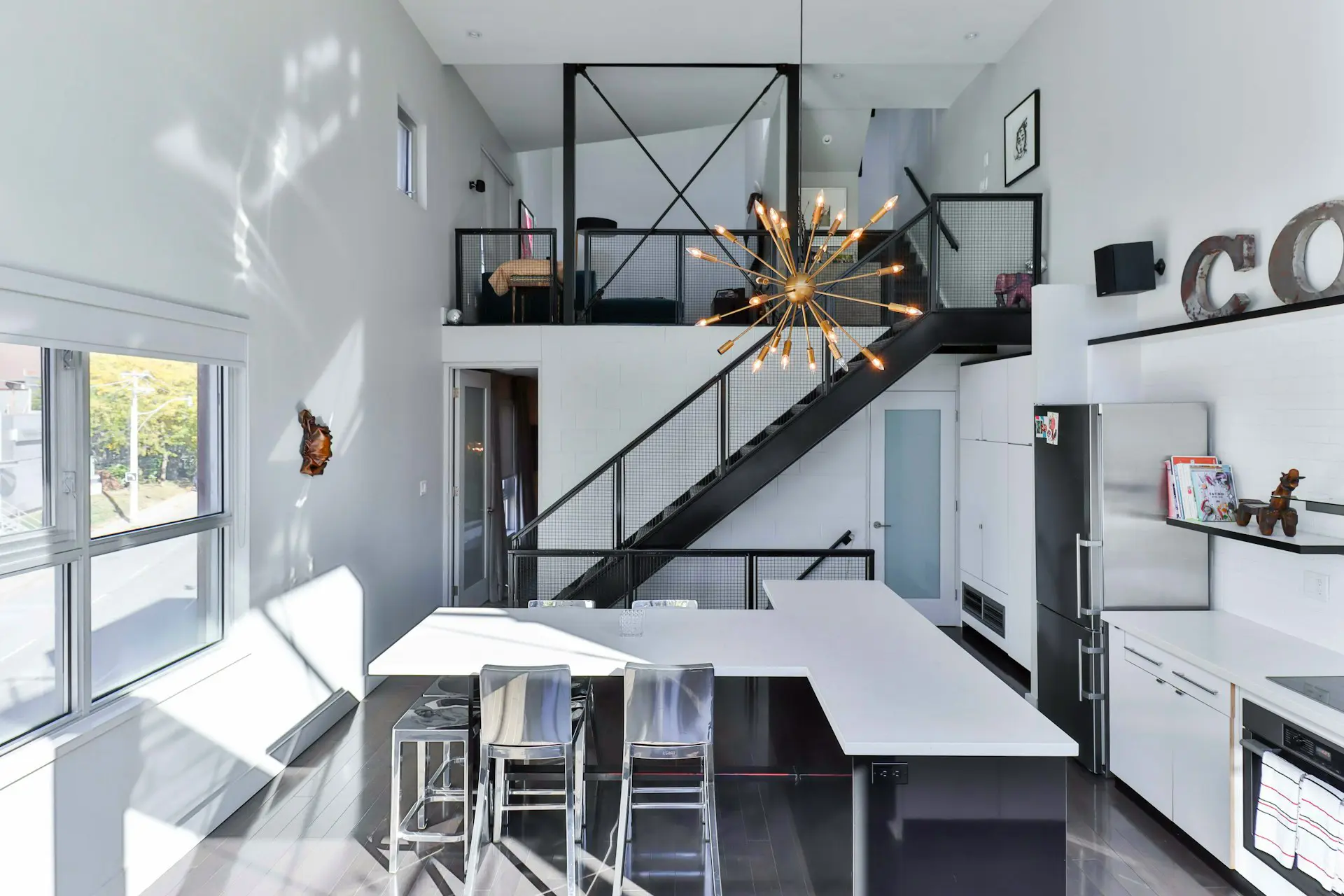 White Indoor Handrails for Loft
