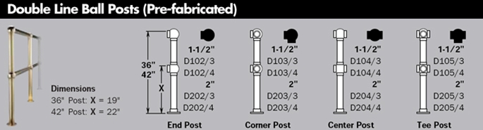 Double Line Ball Posts